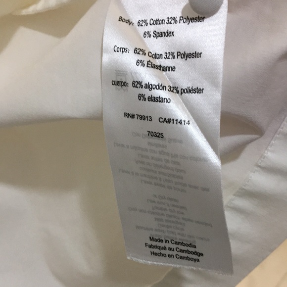 A pea in the pod Blouse white color Sz M NWOT - Picture 6 of 7